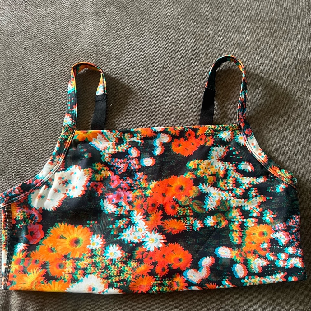 Aerie Floral Patterned Active Sports Bra